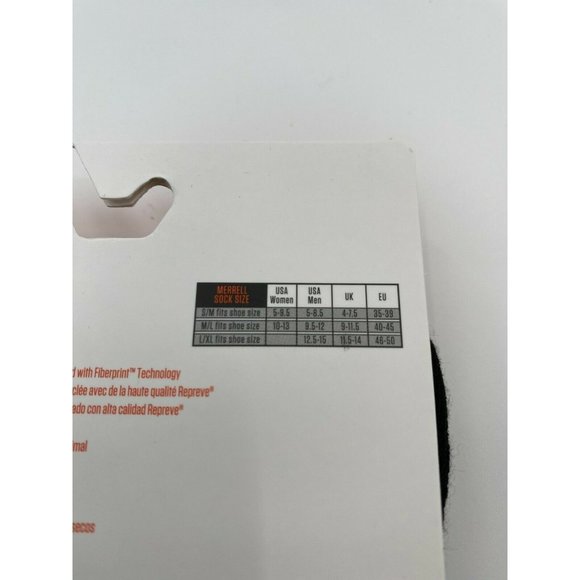 Merrell Printed Performance Crew Socks Hiking Size S/M Women 5-9.5/Men 5-8.5 - Picture 3 of 5